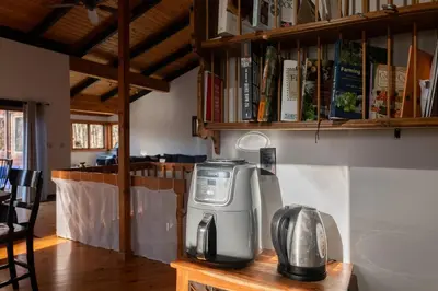 a toaster sitting on top of a counter next to at Four Season Retreat in Heart of the Catskills in Fleischmanns