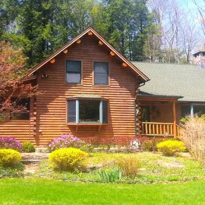 Cozy Log Cabin with a Private Hot Tub near Beartown State Forest