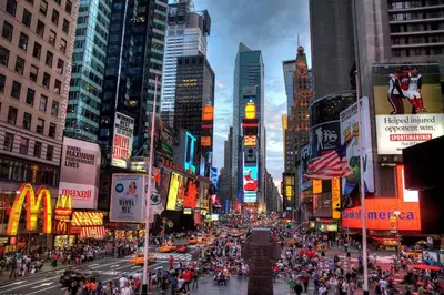 a busy city street with a crowd of people at Sweet Diamonds & Adventures 10 Mins To NYC in Union City