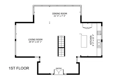 a floor plan of a house at Epic architectural masterpiece views & hot tub in Accord