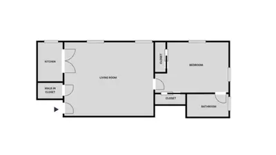 a floor plan of a house at Blueground Lenox Hill view nr Central Park NYC-1303 in New York