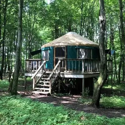 Incredible Equipped Yurt Amazing for a Glamping Experience in East Meredith