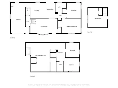 two diagrams of a house at Five-bedroom home in Schenectady