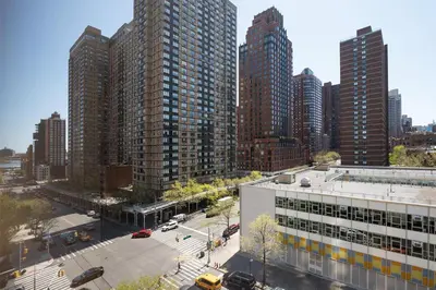 an aerial view of a city with tall buildings at Stunning Apartment for 4 2 Bedrooms 2 Bath in New York