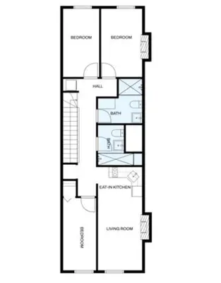 a floor plan of a house at 3BR Brownstone near Subway & Columbia Uni in New York