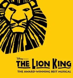 a lion logo with the words the lionking on a yellow background at 2 Bedroom Apt in LIC, Private WITH BACKYARD ! in Roosevelt Island