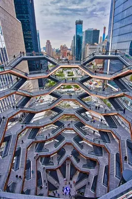 an aerial view of a large building in a city at 2 Bedroom Apt in LIC, Private WITH BACKYARD ! in Roosevelt Island