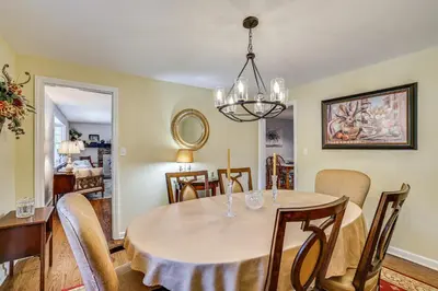 a dining room with a table and chairs at Family Getaway in Bristol Near Trails and Parks! in Bristol