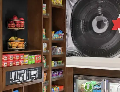 a store with a shelf with food in it at Hampton Inn & Suites By Hilton North Haven in North Haven
