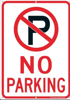 a sign that says no parking with a no parking sign at RiverEdge Apt Gateway20Mints FromTime SquareNYC in West New York