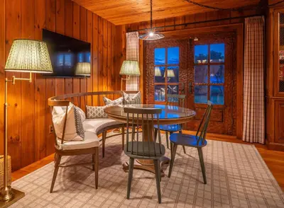 a dining room with a table and chairs at Welcome to the Lodge! Little Falls NY in Little Falls