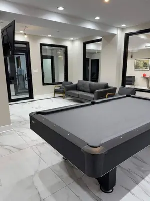 a billiard room with a pool table in a house at Central Albany Apartment with WiFi Walk to Capitol and Empire Plaza in Albany
