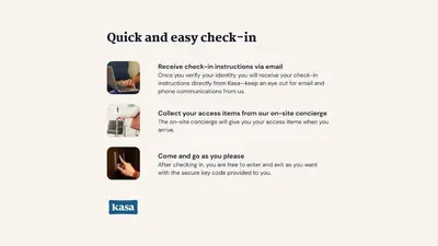 a screenshot of the quick and easy check in website at Mint House 70 Pine by Kasa in New York