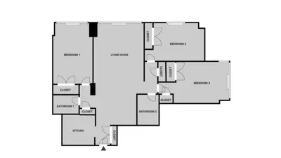 a floor plan of a house at Blueground Lenox Hill view nr Central Park NYC-2019 in New York