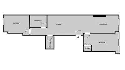 a floor plan of a house at Blueground Midtown East view nr UN Plaza NYC-2040 in New York