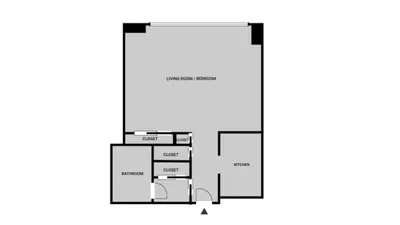 a floor plan of a house at Blueground Yorkville pool nr Carl Schurz Park NYC-2093 in New York