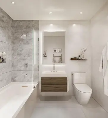 a bathroom with a sink and a toilet and a shower at Brooklyn - Dumbo - 2-bedroom, 2-bath apartment in Brooklyn