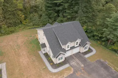 an overhead view of a house with a roof at Elegant 2 Story Bloomfield 3 Kings 2 Queens in Bloomfield