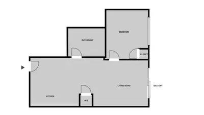 a floor plan of a room with two tiers at Blueground Williamsburg rooftop nr East River NYC-1942 in Brooklyn