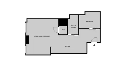 a floor plan of a house at Blueground Southside doorman nr Brooklyn Bridge NYC-2132 in Brooklyn
