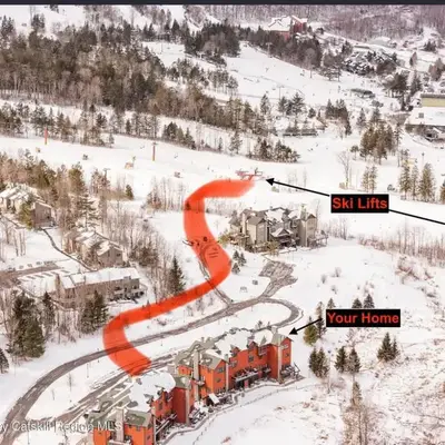 Modern Hunter Mountain Condo Steps from Slopes