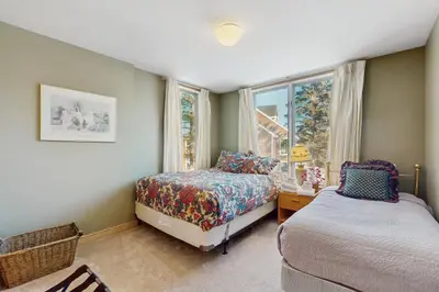 a bedroom with a bed and a window at The Seasons P21 in West Dover