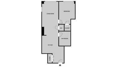 a floor plan of a house at Blueground Downtown Brooklyn rooftop nr Brooklyn Bridge NYC-2125 in Brooklyn