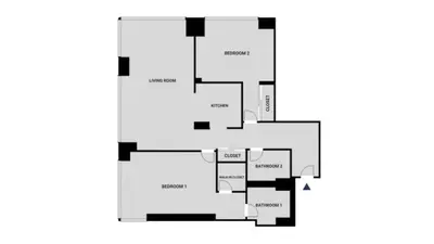 a floor plan of a house at Blueground Upper West Side fitness nr Central Park NYC-1993 in New York