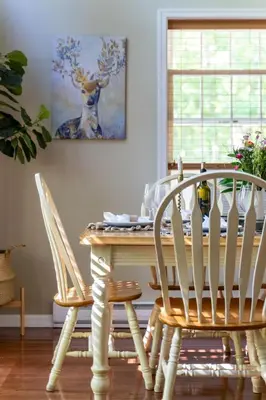 a dining room table with two chairs and a table with at 4BDRM Games Family Frndly Fire Pit Masthope in Lackawaxen