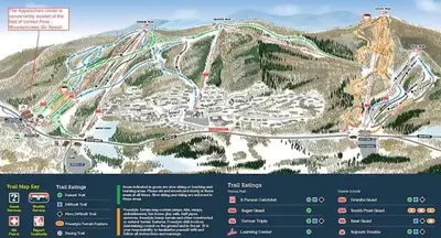a map of a ski resort with a mountain at The Appalachian at Mountain Creek in Vernon Township