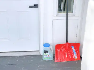 a gallon of milk and a detergent next to a door at Skiing Close By! Firepit & Game Room in Ashland