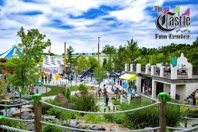 a view of the inside of an amusement park at Historic Barn - 2 Bedroom Apartment Close To Legoland NY in Goshen