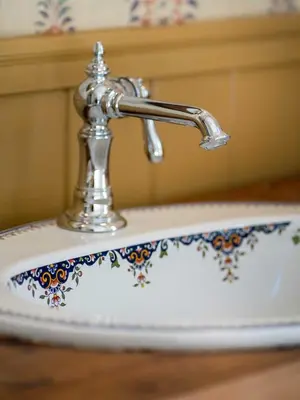 a sink with a silver faucet on top of it at LaValleyEstates in Long Eddy