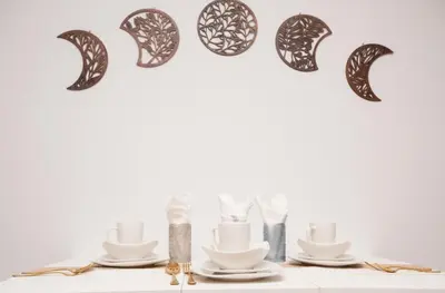 a table with plates and utensils and a heart made out of plates at West47 Village Getaway - Subway & Local Cafés in New York
