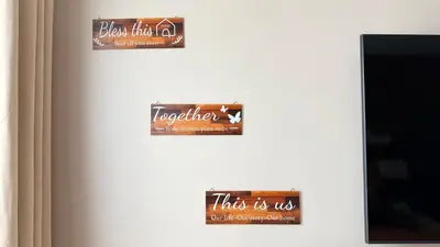 two signs on a wall with words on it at 2-Joint Large Deluxe Rooms in Private House - NYC in Sunnyside
