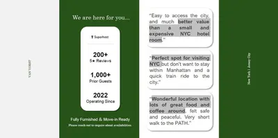 two texts on a cell phone at VAN VORST HOUSE 2 BR Brownstone Apt Minutes to NYC in Jersey City