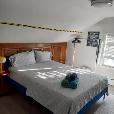 Cozy attic guest room