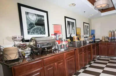 a kitchen with a counter with a appliance on it at Hampton Inn Hadley-Amherst Area in Hadley