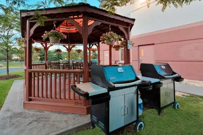 a gazebo with a tv and two wii at Sonesta Simply Suites Nanuet in Nanuet