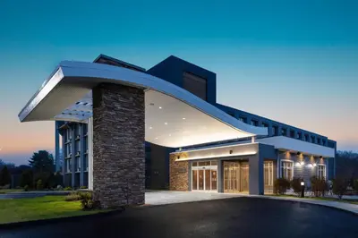 a large building with an arch over it at Fairfield Inn & Suites Springfield Enfield in Springfield