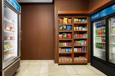 a grocery store aisle with food and drinks at Fairfield Inn and Suites by Marriott Plainville in Plainville