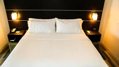 a bedroom with a large bed with two night stands at Holiday Inn Express & Suites Kingston-Ulster by IHG in Lake Katrine