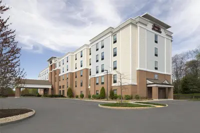 a rendering of a building with a parking lot at Hampton Inn & Suites Yonkers - Westchester in Yonkers