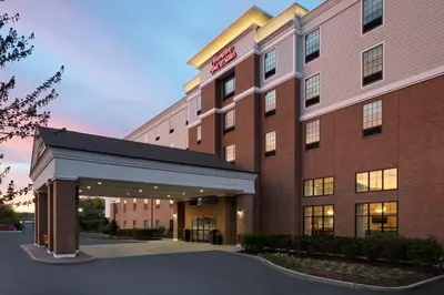 a rendering of the front of a hotel at Hampton Inn & Suites Yonkers - Westchester in Yonkers