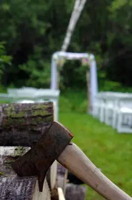 a rusted object on top of a wooden fence at The Wilmington Inn in Wilmington