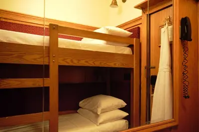 a couple of bunk beds in a room at West Village Eurohostel in New York
