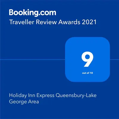 a screenshot of aogleway review awards with a blue box at Holiday Inn Express Queensbury-Lake George Area by IHG in Queensbury