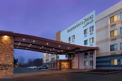 a rendering of the front of a hotel at Fairfield Inn & Suites by Marriott Albany East Greenbush in East Greenbush