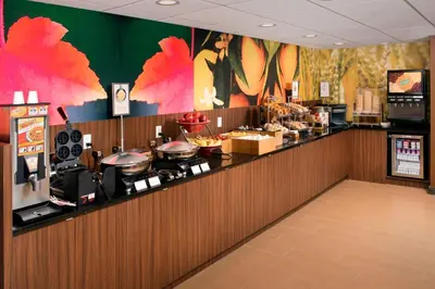 a food counter in a fast food restaurant at Fairfield Inn & Suites by Marriott Albany East Greenbush in East Greenbush