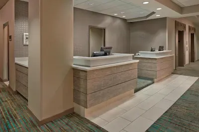 a lobby of a hospital with a waiting room at Residence Inn by Marriott Hartford Downtown in Hartford